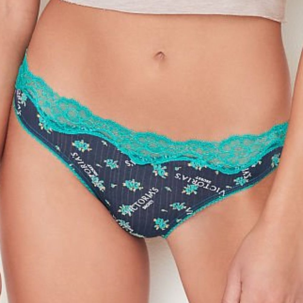 VICTORIA'S SECRET Lace Modal Ribbed Thong